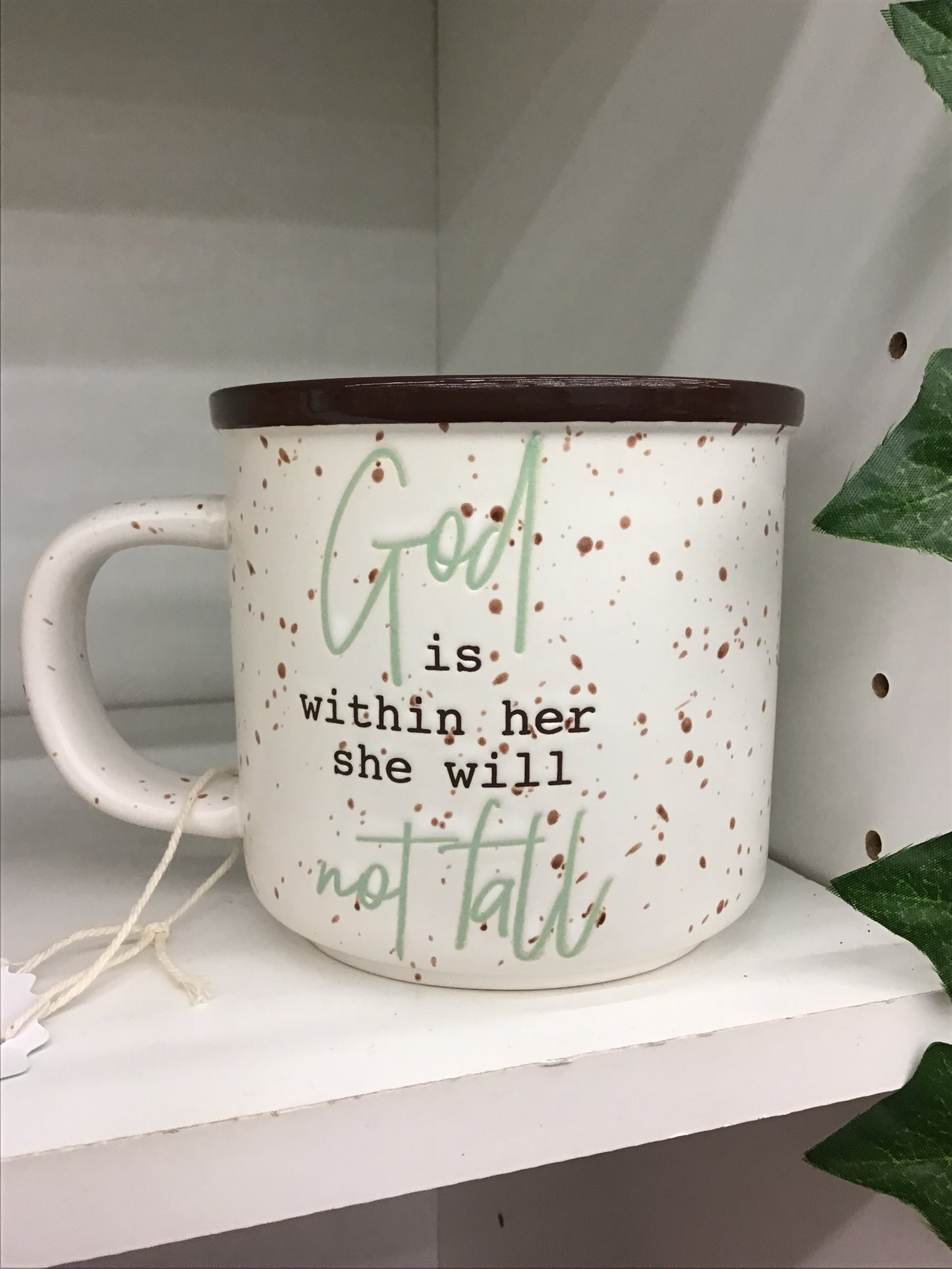 God is within her mug