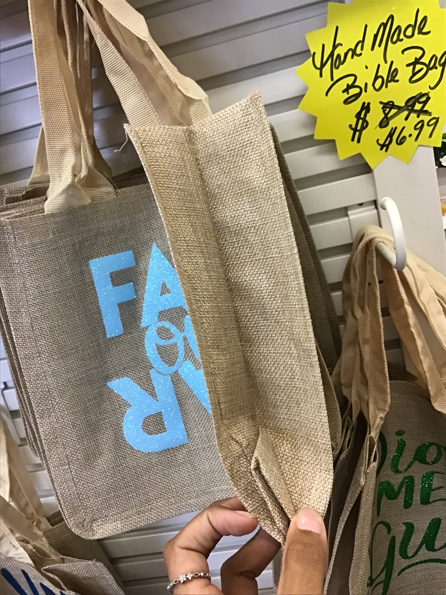 Faith over fear bible bag