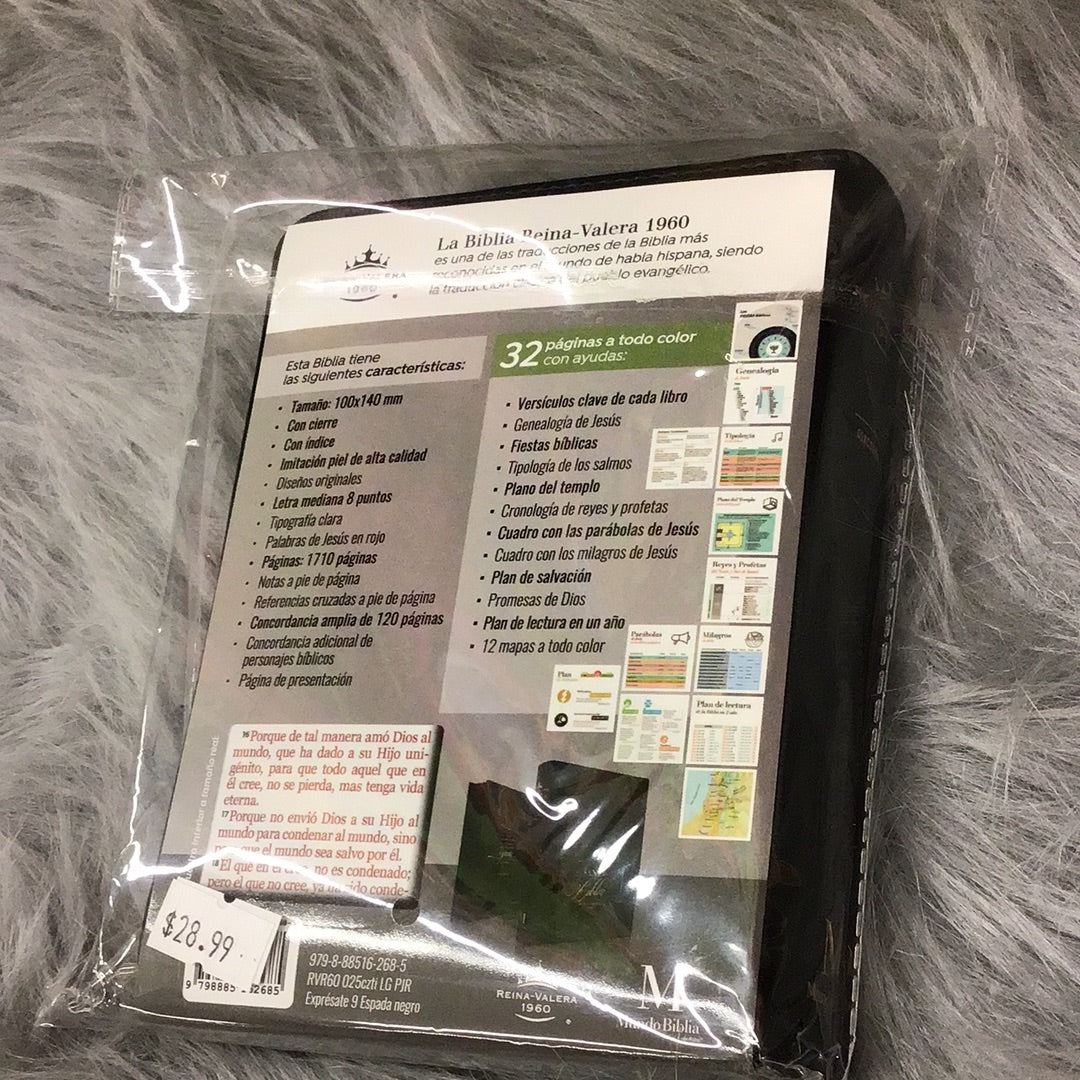 Santa Biblia de bolsillo con zipper