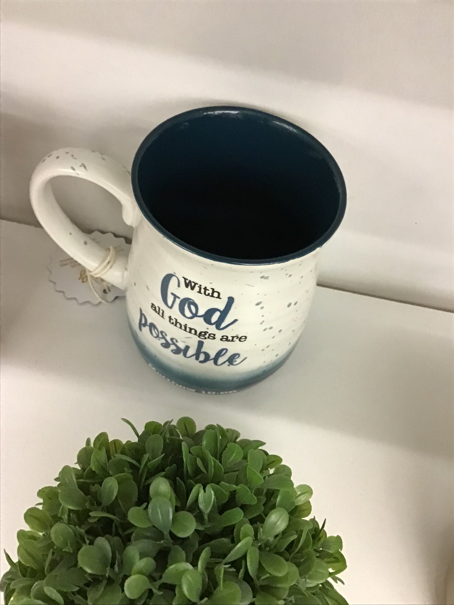 With God all things are possible mug