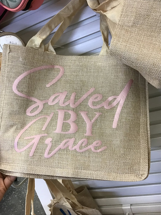 Saved by Grace bible bag