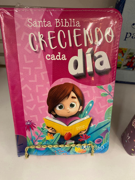 Santa biblia para niñas con zipper